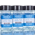 Coronavirus Vaccine bottle Corona Virus COVID-19 Covid vaccines square Royalty Free Stock Photo