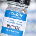 Coronavirus Vaccine bottle Corona Virus COVID-19 Covid vaccines square Royalty Free Stock Photo