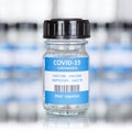 Coronavirus Vaccine bottle Corona Virus COVID-19 Covid vaccines square Royalty Free Stock Photo