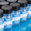 Coronavirus Vaccine bottle Corona Virus COVID-19 Covid vaccines square Royalty Free Stock Photo