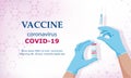 Coronavirus vaccine COVID-19. Vaccine and vaccination against coronavirus, COVID-19, virus, flu. Royalty Free Stock Photo