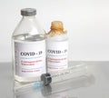 Coronavirus Vaccine injection vials medicine drug bottles Covid-19 Royalty Free Stock Photo