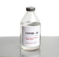 Coronavirus Vaccine injection vials medicine drug bottle Covid-19 Royalty Free Stock Photo