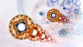 Coronavirus variants abstract artwork