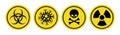 Coronavirus vector icon, Bio hazard symbol, Radiation sign, Toxic emblem Royalty Free Stock Photo