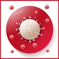 coronavirus vector illustration isolated on white background Royalty Free Stock Photo