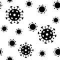 Coronavirus vector seamless pattern. Abstract background with covid-19 virus bacteria Royalty Free Stock Photo