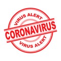 Corona virus. Virus Alert. Vector red color flat design