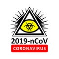 Coronavirus virus Covid-19 Cell Icon 2019-nCoV Novel China Coronavirus Virus. Quarantine No Infection and Stop Coronavirus Concept