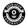 Coronavirus virus Covid-19 Cell Icon 2019-nCoV Novel China Coronavirus Virus. Quarantine No Infection and Stop Coronavirus Concept