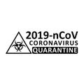 Coronavirus virus Covid-19 Cell Icon 2019-nCoV Novel China Coronavirus Virus. Quarantine No Infection and Stop Coronavirus Concept