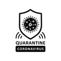 Coronavirus virus Covid-19 Cell Icon 2019-nCoV Novel China Coronavirus Virus. Quarantine No Infection and Stop Coronavirus Concept