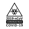 Coronavirus virus Covid-19 Cell Icon 2019-nCoV Novel China Coronavirus Virus. Quarantine No Infection and Stop Coronavirus Concept