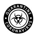 Coronavirus virus Covid-19 Cell Icon 2019-nCoV Novel China Coronavirus Virus. Quarantine No Infection and Stop Coronavirus Concept