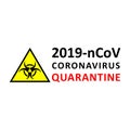 Coronavirus virus Covid-19 Cell Icon 2019-nCoV Novel China Coronavirus Virus. Quarantine No Infection and Stop Coronavirus Concept