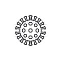 Coronavirus, virus line icon