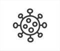 Coronavirus virus simple line icon Royalty Free Stock Photo