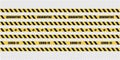 Coronavirus warning sign. Covid-19 warning stripes. Quarantine biohazard symbol. Yellow and black stripes tape. Global epidemic.