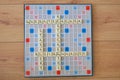 Coronavirus warning spelt out in four languages on scrabble board