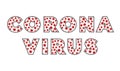 Coronavirus word design vector Royalty Free Stock Photo