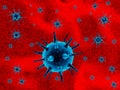 Coronaviruses contagious - 3d rendering Royalty Free Stock Photo