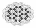 Coronene polyaromatic hydrocarbon (PAH) molecule. Atoms are represented as spheres with conventional color coding: hydrogen (white