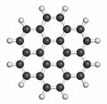 Coronene polyaromatic hydrocarbon (PAH) molecule. Atoms are represented as spheres with conventional color coding: hydrogen (white