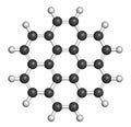 Coronene polyaromatic hydrocarbon (PAH) molecule. Atoms are represented as spheres with conventional color coding: hydrogen (white