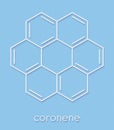 Coronene polyaromatic hydrocarbon PAH molecule. Skeletal formula.