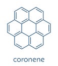 Coronene polyaromatic hydrocarbon PAH molecule. Skeletal formula.