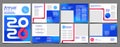 Corporate annual report multipage brochure and presentation template Royalty Free Stock Photo