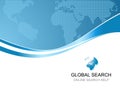 Corporate background with logo of global search