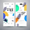 Corporate Banner - set of modern vector template abstract illustrations Royalty Free Stock Photo