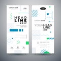 Corporate Banner - set of modern vector template abstract illustrations Royalty Free Stock Photo