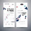 Corporate Banner - set of modern vector template abstract illustrations Royalty Free Stock Photo