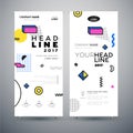 Corporate Banner - set of modern vector template abstract illustrations Royalty Free Stock Photo