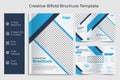 Corporate bi-fold brochure design template.Business Bi-Fold Brochure.Bifold Brochure Layout.Bi fold brochure flyer design.