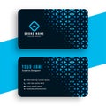 Corporate black and blue modern halftone business card template