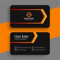 Corporate black and yellow professional business card template