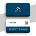 Corporate blue elegant business visiting card template