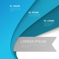 Corporate blue enumeration vector background mockup