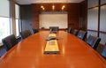 Corporate board room table with chairs. Royalty Free Stock Photo