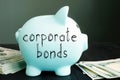 Corporate bonds are shown on the conceptual business photo