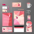 Corporate brand Business identity design Template Layout. Letter, Letterhead, Folder, card. Vector company triangle Royalty Free Stock Photo
