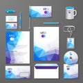 Corporate brand Business identity design Template Layout. Letter, Letterhead, Folder, card. Vector company triangle Royalty Free Stock Photo