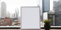 Corporate Branding A Corporate Branding White Blank Frame Mockup With Modern Business Offices In The