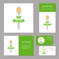 Corporate branding Fork with spaghetti and bow