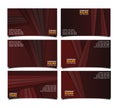Corporate brown business card set Royalty Free Stock Photo