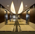 Corporate building hallway interior elevators Royalty Free Stock Photo
