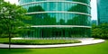 Corporate building outer view, Eco friendly & corporate Office Healthy green environment. Royalty Free Stock Photo